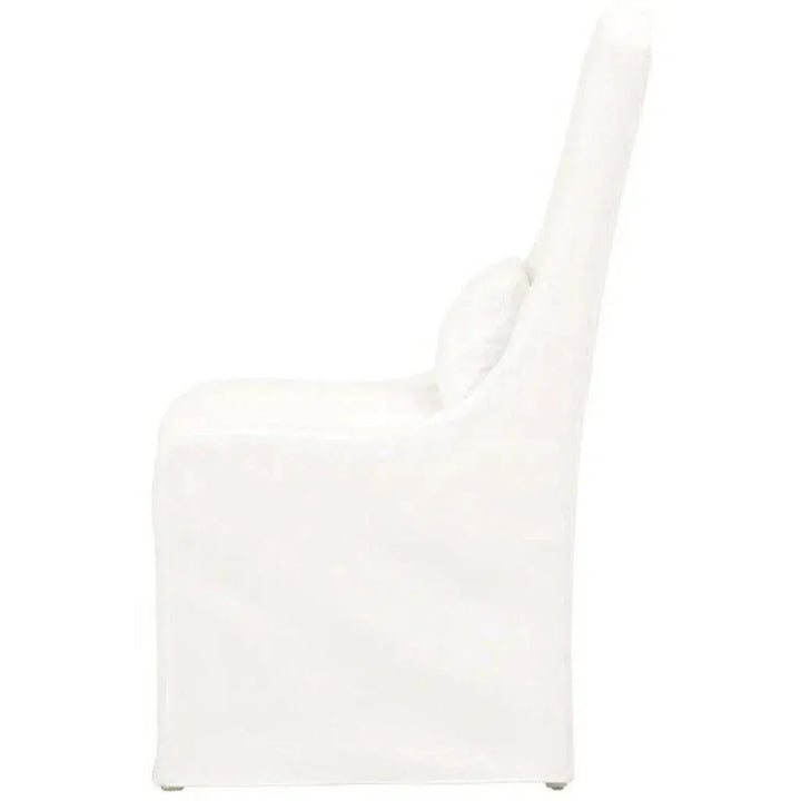 Colette Slipcover Dining Chair 2PC LiveSmart White - LOOMLAN - Essentials For Living - Dining Chairs