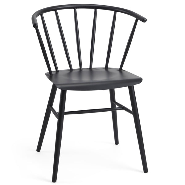 Colin Black Metal Armless Dining Chair (Set of 2)