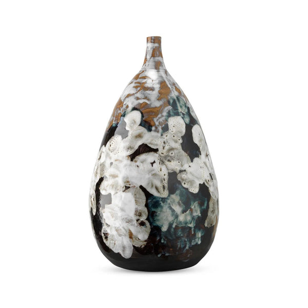 Collage Coastal Multicolor Ceramic Decorative Vase - Large Vases & Jars LOOMLAN By Jamie Young