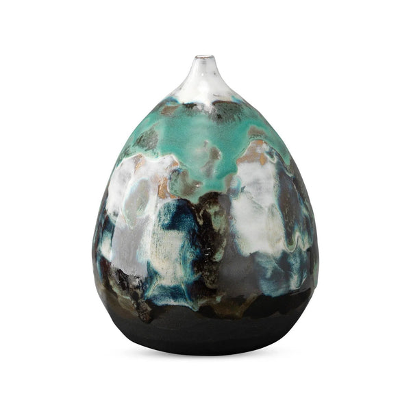 Collage Coastal Multicolor Ceramic Decorative Vase - Medium Vases & Jars LOOMLAN By Jamie Young