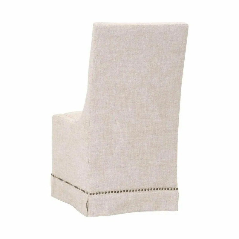Colleen Dining Chair Set of 2 Bisque French Linen Dining Chairs LOOMLAN By Essentials For Living