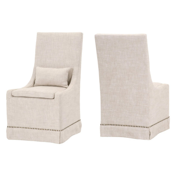 Colleen Dining Chair Set of 2 Bisque French Linen