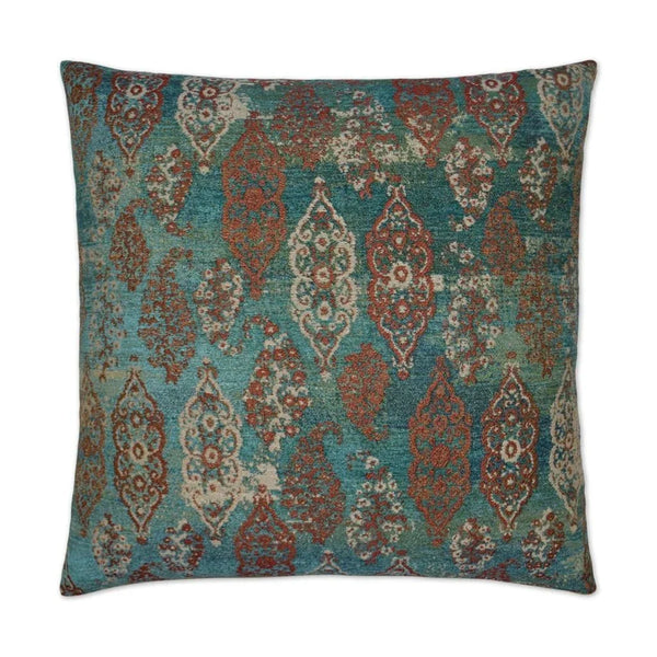 Collette Handmade Teal Throw Pillow - LOOMLAN - D.V. Kap - Throw Pillows