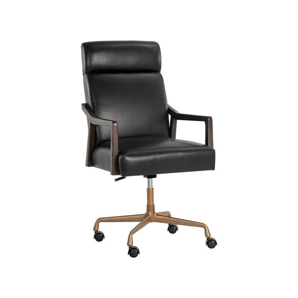 Collin Modern Office Armchair-Office Chairs-SUNPAN-Cortina Black-LOOMLAN