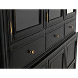 Colonial Wood Black Hutch Buffets & Curios LOOMLAN By Noir