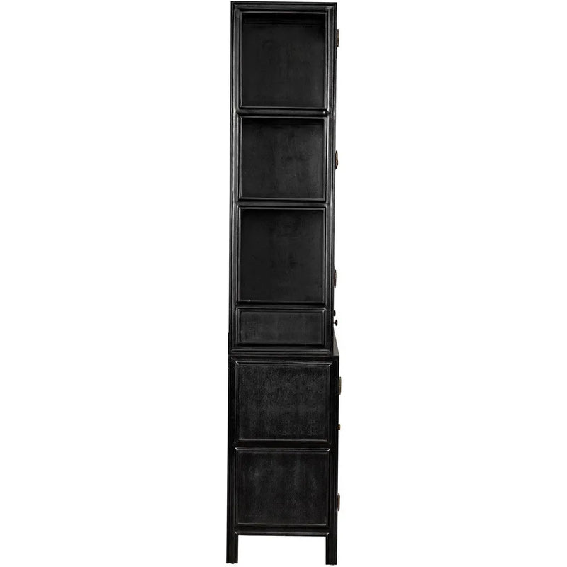 Colonial Wood Black Hutch Buffets & Curios LOOMLAN By Noir