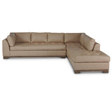 Colony Large Leather Sectional Couch With Chaise Made to Order-Sectionals-One For Victory-Left Arm Chaise-LOOMLAN