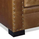 Colorado Tan Grain Leather Couch High Back Made USA