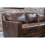 Colorado Tan Grain Leather Couch High Back Made USA