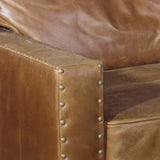 Colorado Tan Top Grain Leather Couch High Back Made In USA Sofas & Loveseats LOOMLAN By Uptown Sebastian