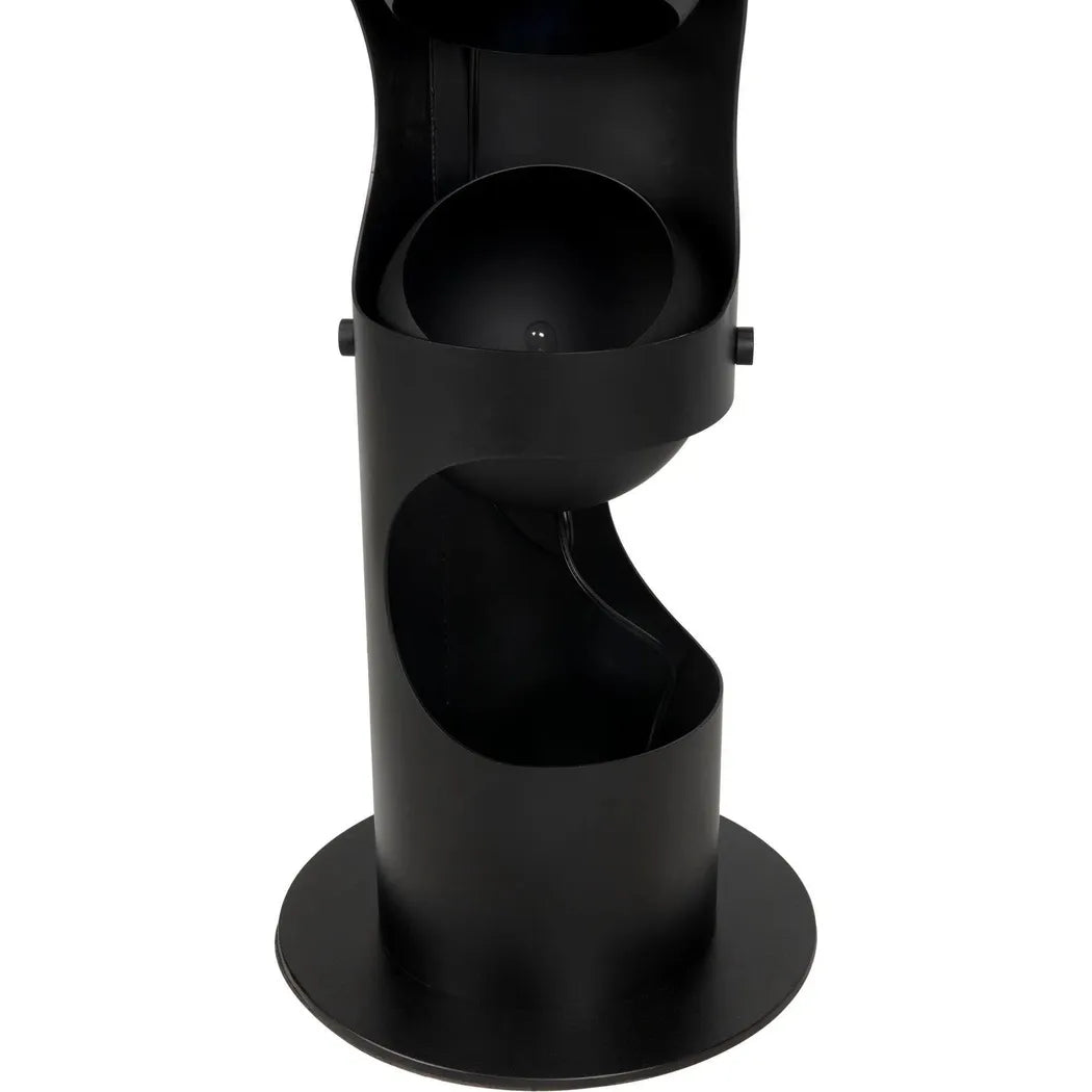 Columna Floor Lamp, Black Steel