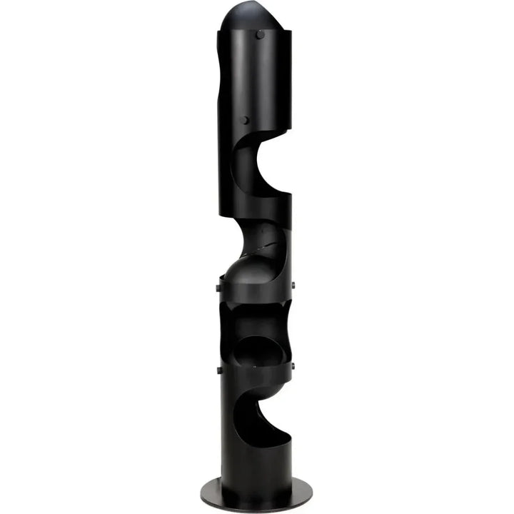 Columna Floor Lamp, Black Steel-Floor Lamps-Noir-LOOMLAN