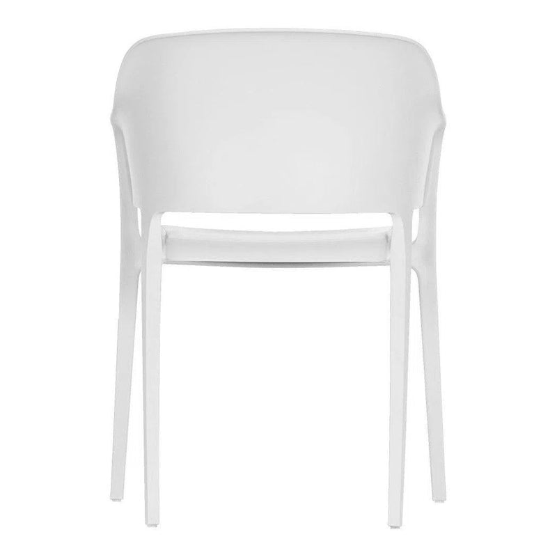 Commercial Grade Faro Outdoor Dining Chair White Outdoor Dining Chairs LOOMLAN By Moe's Home