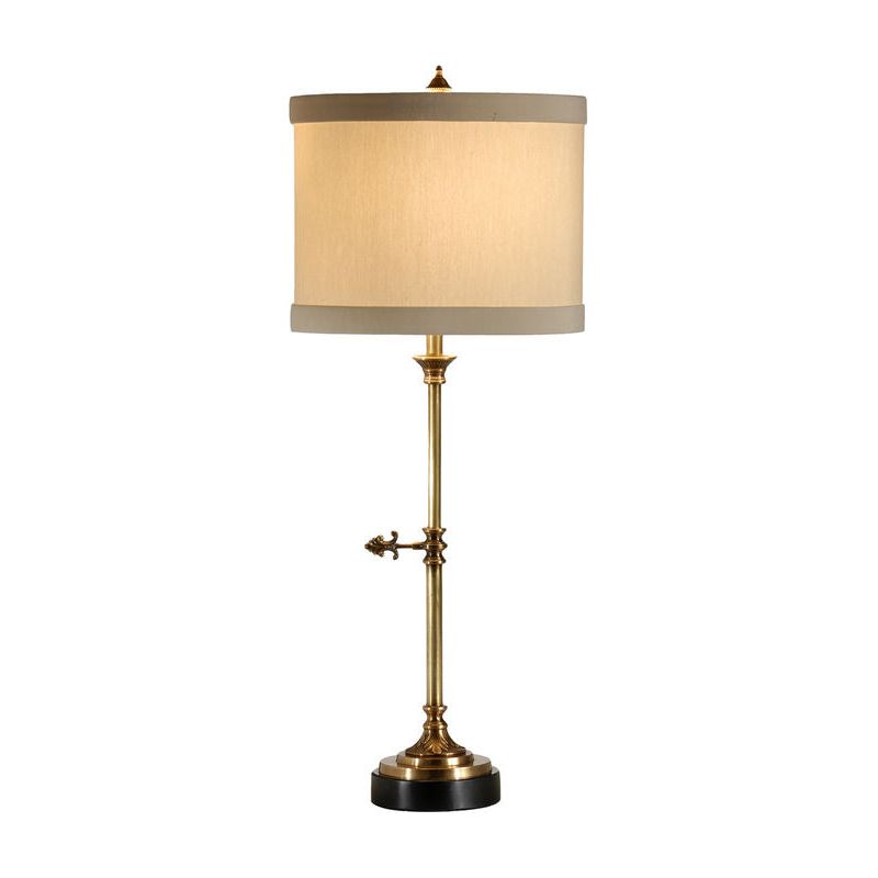 Complex Key Solid Brass Framed Table Lamp