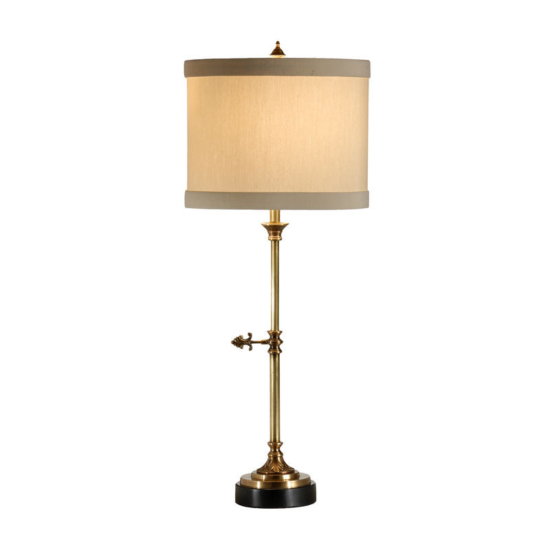 Complex Key Solid Brass Framed Table Lamp