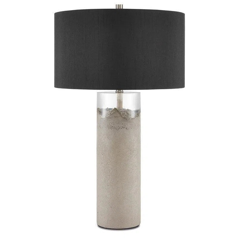 Concrete Clear Black Edfu Table Lamp Table Lamps LOOMLAN By Currey & Co
