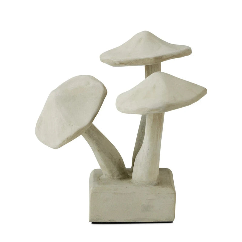 Currey & Co-Concrete Nature Charm Mushrooms Outdoor Sculpture-Statues & Sculptures-LOOMLAN