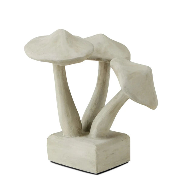 Currey & Co-Concrete Nature Charm Mushrooms Outdoor Sculpture-Statues & Sculptures-LOOMLAN