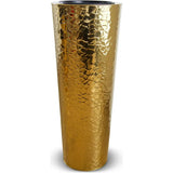 Cone Outdoor Gold Hammered Planter-Planters-Le Present-36" H-LOOMLAN