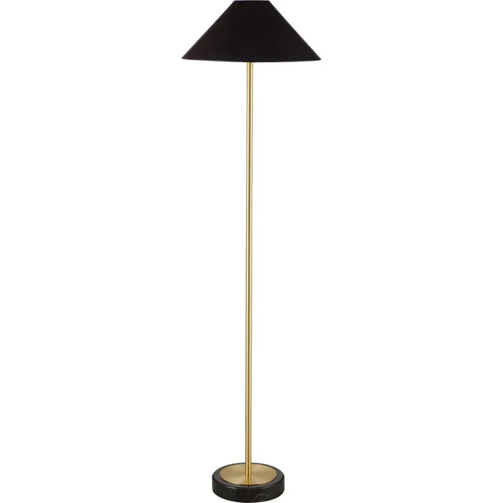 Cone Shaped Modern Floor Lamp-Floor Lamps-Bassett Mirror-Black-LOOMLAN