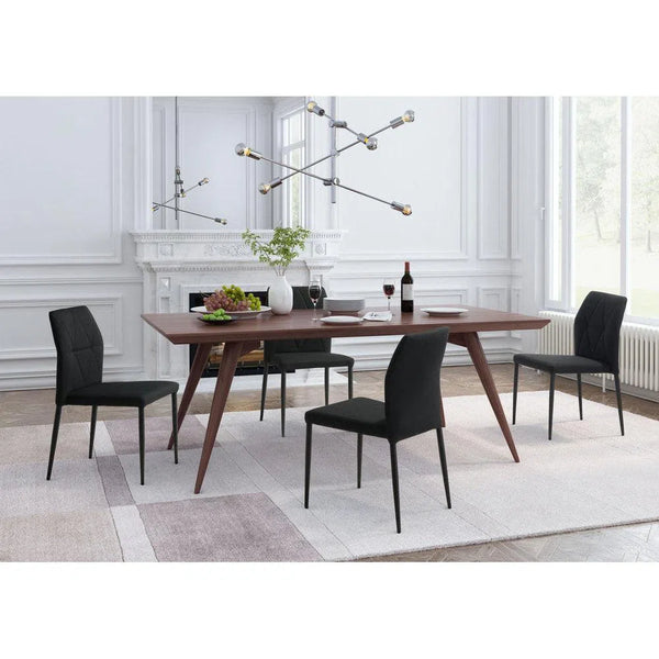 Confidence Dining Chair (Set of 4) Black Dining Chairs LOOMLAN By Zuo Modern