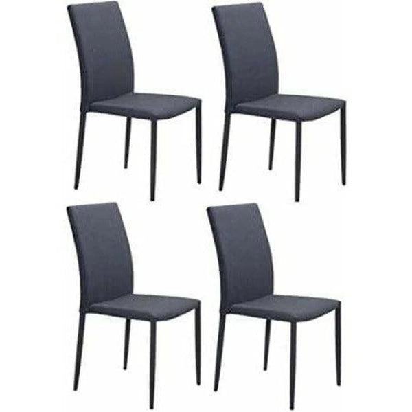 Confidence Dining Chair (Set of 4) Black Dining Chairs LOOMLAN By Zuo Modern