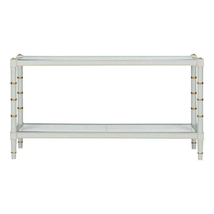 Conner Cane Bamboo - Inspired Legs Console Table - LOOMLAN - Chelsea House - Console Tables