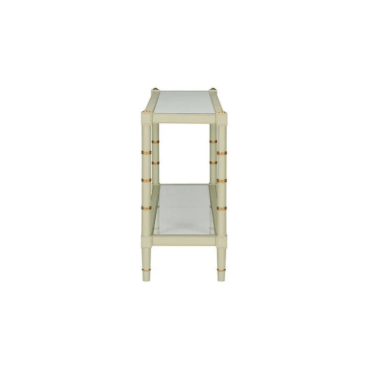 Conner Cane Bamboo - Inspired Legs Console Table - LOOMLAN - Chelsea House - Console Tables