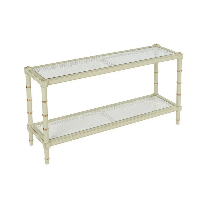 Conner Cane Bamboo - Inspired Legs Console Table - LOOMLAN - Chelsea House - Console Tables