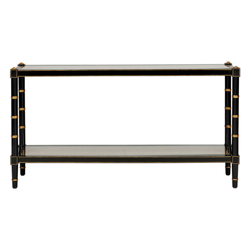 Conner Cane Bamboo-Inspired Legs Console Table-Console Tables-Chelsea House-LOOMLAN