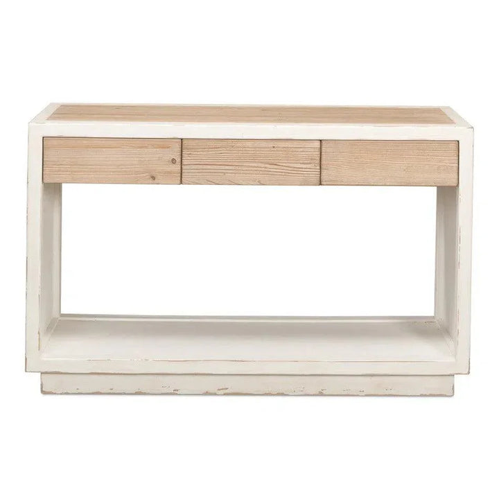 Center Drawer Console Table Storage Two Tone Wood - LOOMLAN - Sarreid - Dressers