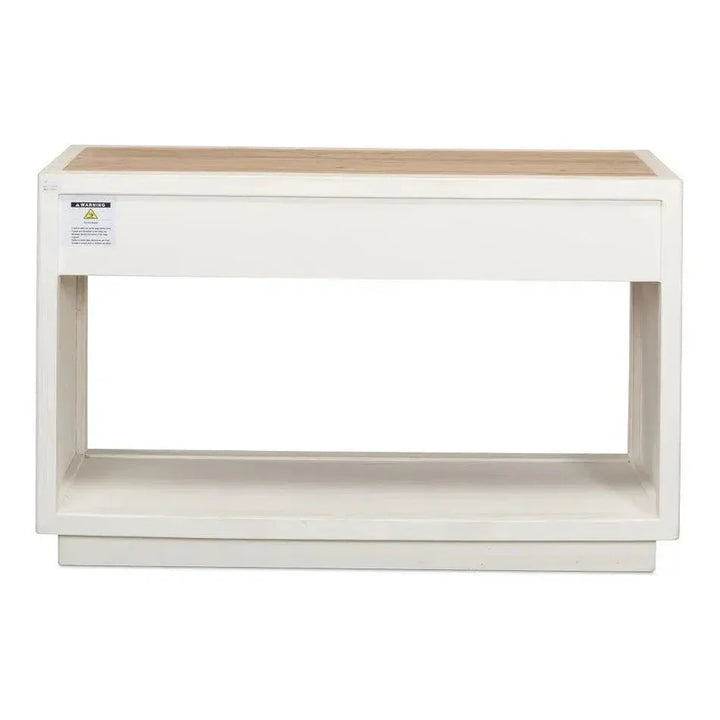 Center Drawer Console Table Storage Two Tone Wood - LOOMLAN - Sarreid - Dressers