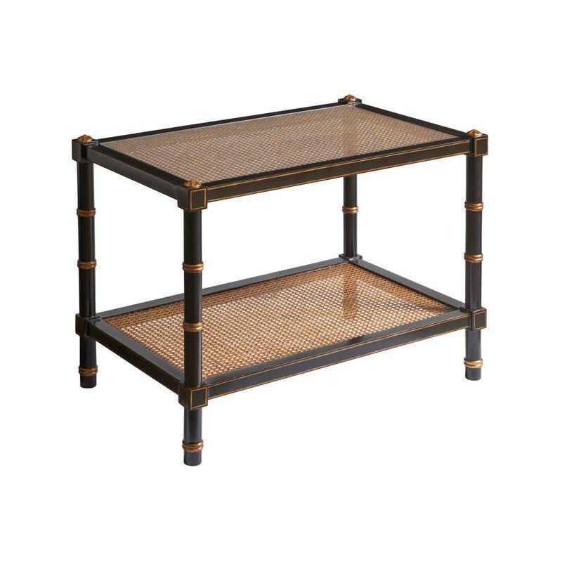 Conner Poplar Caned Panel Cocktail Table - LOOMLAN