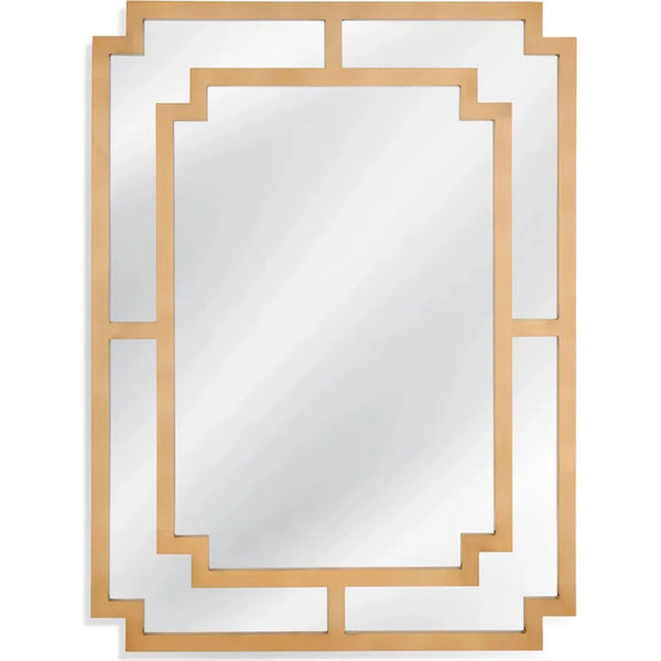 Connor Wood Gold Vertical Wall Mirror - LOOMLAN - Bassett Mirror - Wall Mirrors