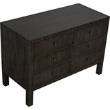 Conrad Wood Black Dresser With 6 Drawers