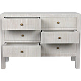 Conrad Wood White Dresser With 6 Drawers