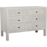 Conrad Wood White Dresser With 6 Drawers