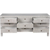 Conrad Wood White Dresser With 9 Drawers