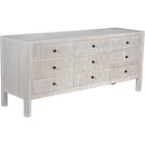 Conrad Wood White Dresser With 9 Drawers