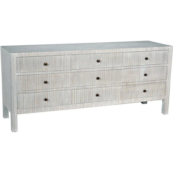 Conrad Wood White Dresser With 9 Drawers