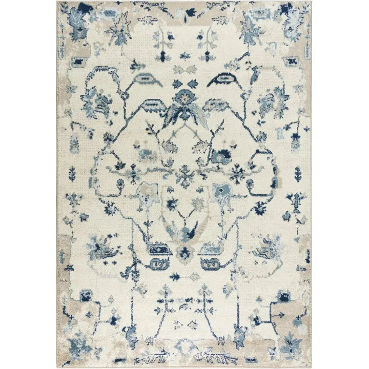 Cons Floral Blue Kitchen Hallway Runner Rug - LOOMLAN - LOOMLAN - Area Rugs