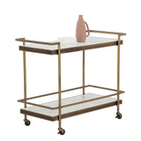 Contardi Steel Framed Elegance Bar Cart-Home Bar Carts-SUNPAN-LOOMLAN