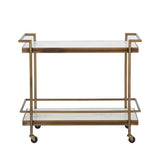 Contardi Steel Framed Elegance Bar Cart-Home Bar Carts-SUNPAN-LOOMLAN