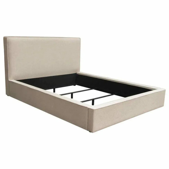 Contemporary Brown Low Profile Bed Frame - LOOMLAN - Diamond Sofa - Beds