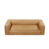 Contemporary Leather Club Sofa 100" Wide