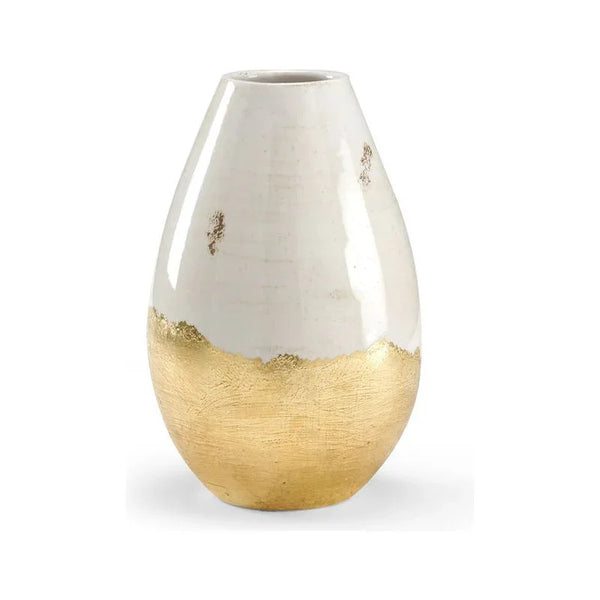 Contemporary White Glazed Ceramic Vase - LOOMLAN - Wildwood - Vases & Jars