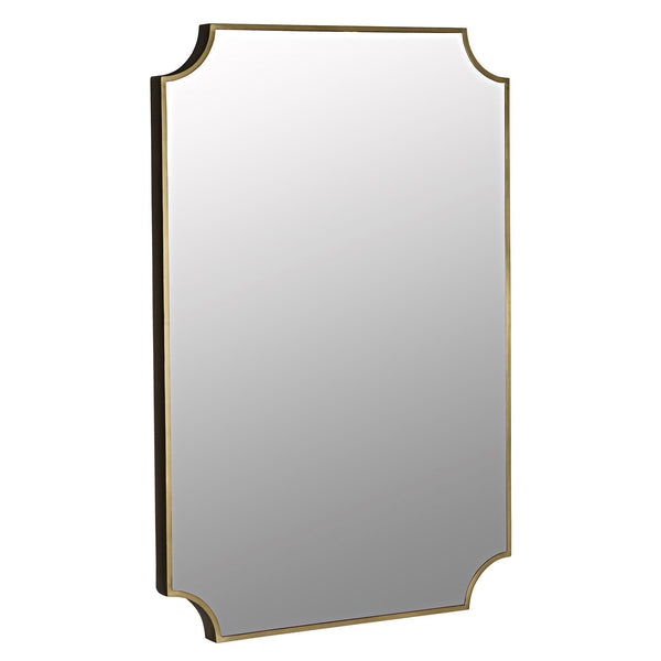 Convexed Steel Vertical Mirror-Wall Mirrors-Noir-LOOMLAN
