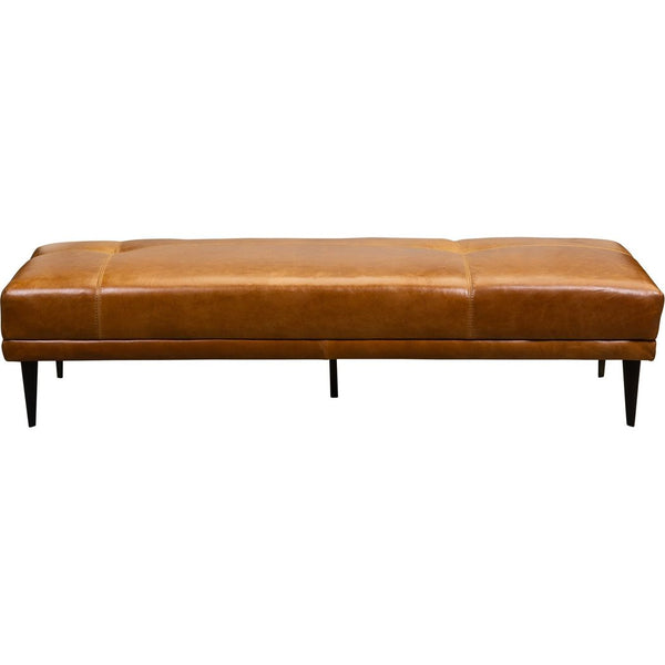 Convo Backless Leather Bedroom Bench-Bedroom Benches-Olivia + Quinn-LOOMLAN