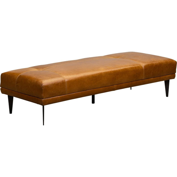 Convo Backless Leather Bedroom Bench-Bedroom Benches-Olivia + Quinn-LOOMLAN