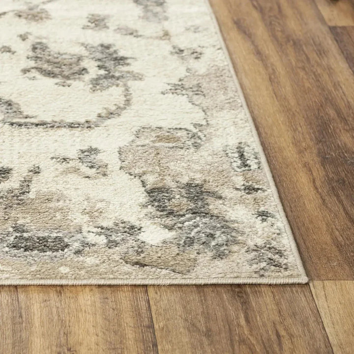 Cony Floral Beige Kitchen Hallway Runner Rug - LOOMLAN - LOOMLAN - Area Rugs